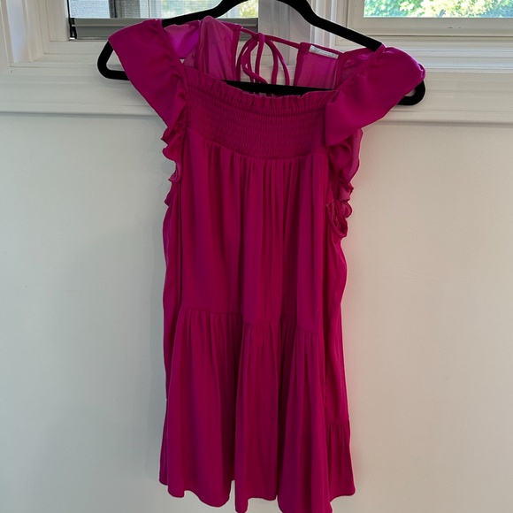 Free People Intimately Hot Pink Flowy mini dress size XS - Picture 3 of 5